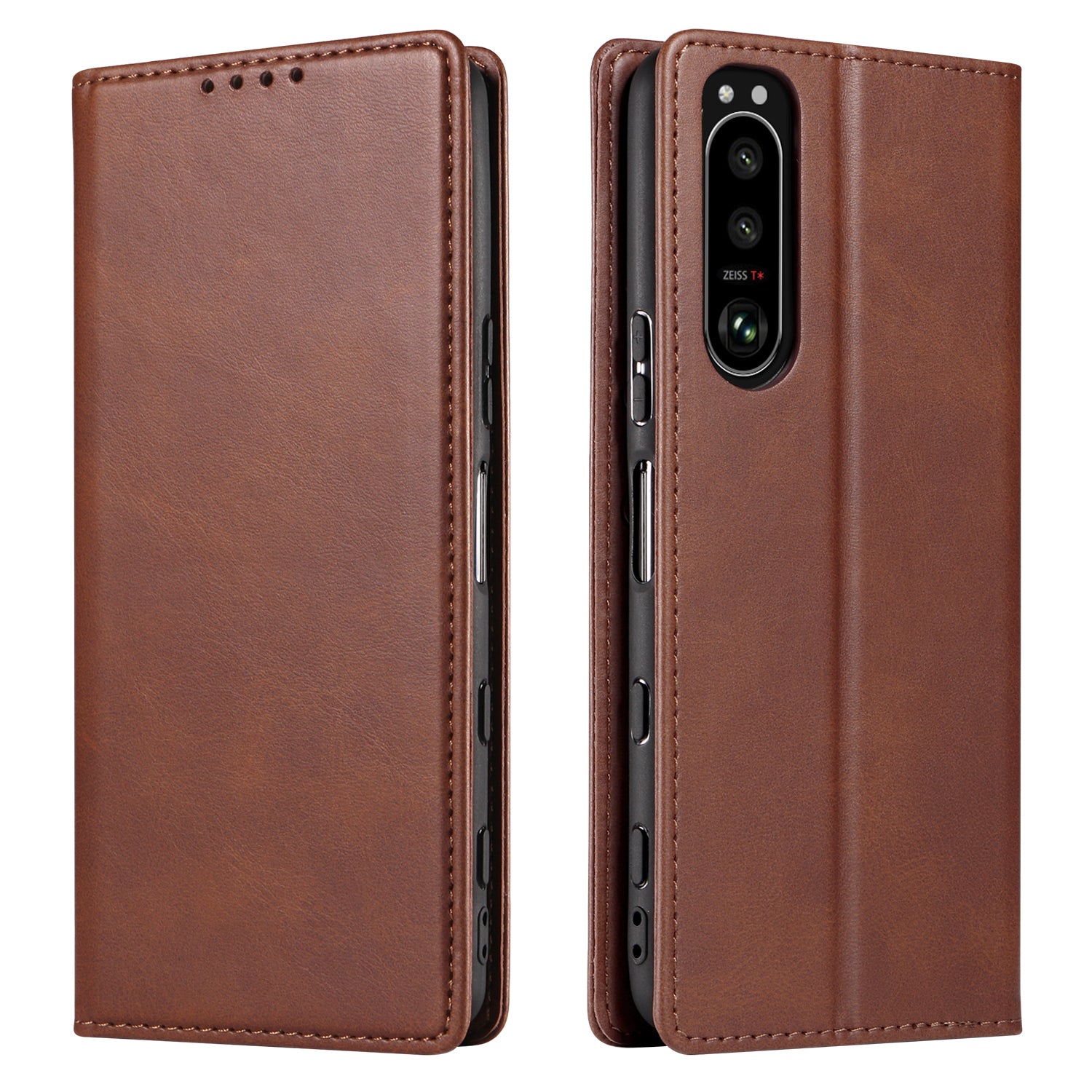 PU Leather Phone Case For Sony Xperia 5 II Business Style Flip Wallet Stand Shockproof Mobile Phone Cover PU Leather Phone Case For Sony Xperia 5 II Business Style Flip Wallet Stand Shockproof Mobile Phone Cover